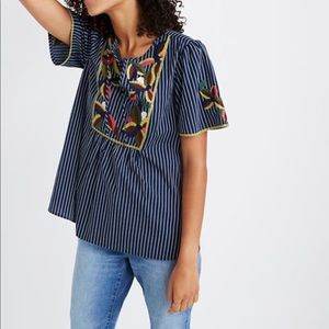 Madewell embroidered top